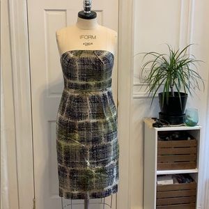 Strapless Printed Dress